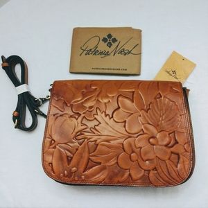 NWT Patricia Nash Mondovi Flap Debossed Leather